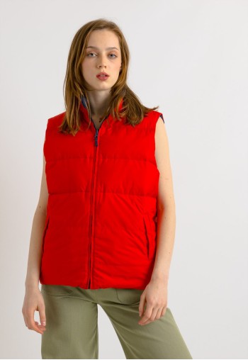 double side puff gillet vest 7301