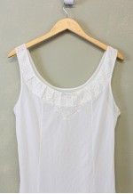 Vintage Y2K Slip Dress White With Floral Lace Details