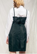 Vintage Slip Dress 50s Lace Lingerie Party Mini in Black